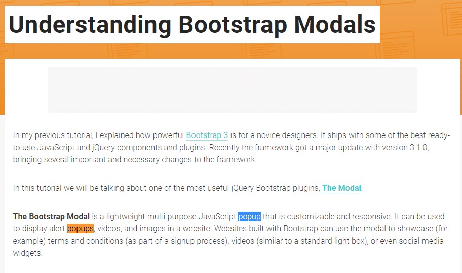  An additional  practical  information  regarding to Bootstrap Modal Popup